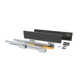 Emuca Tiroir extérieur Concept 30kg hauteur 105mm, profondeur 350mm, Acier, Gris antracite