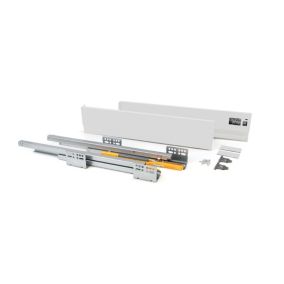 Emuca Tiroir extérieur Concept 30kg hauteur 105mm, profondeur 350mm, Acier, Peint en blanc