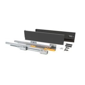 Emuca Tiroir extérieur Concept 30kg hauteur 138mm, profondeur 500mm, Acier, Gris antracite