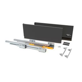 Emuca Tiroir extérieur Concept 30kg hauteur 138mm, profondeur350mm, Acier, Gris antracite