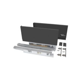 Emuca Tiroir extérieur Vertex 40kg hauteur 178mm, profondeur 450mm, Acier, Gris antracite