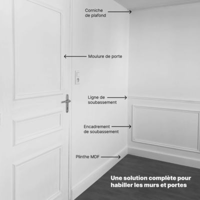 Encadrement mouluré NORDLINGER PRO 100 x 60 cm bois massif 42 x 14 mm