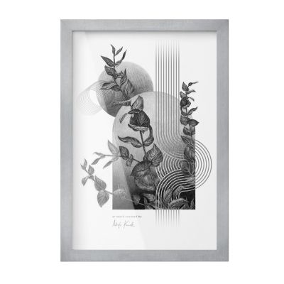 Cadre Photo Déco Feuilles De Laurier lefy 15x20cm Argent - Cadre