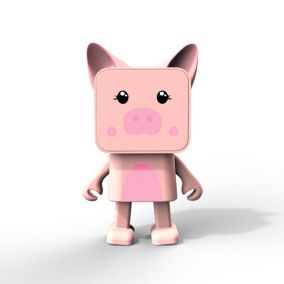 Enceinte Bluetooth Dancing Cochon - MOBILITY ON BOARD - Enceinte Bluetooth Cochon Rose