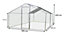 Enclos grillagé en acier pour poules 12m² + bâche de toit polyester Habrita