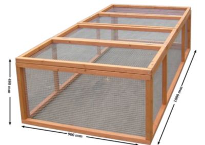 Enclos grillagé pour lapins et rongeurs - 1,62m²