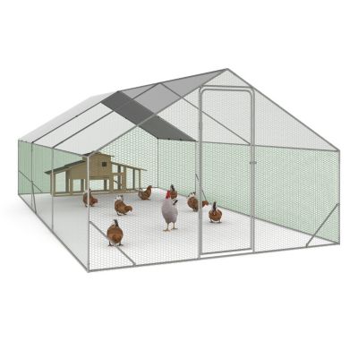 Enclos poulailler 18 m² parc grillagé 6x3 M acier galvanisé