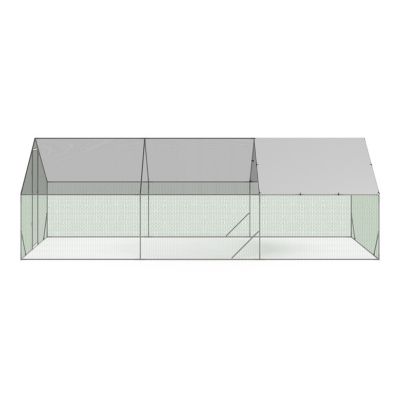 Enclos poulailler 18 m² parc grillagé 6x3 M acier galvanisé