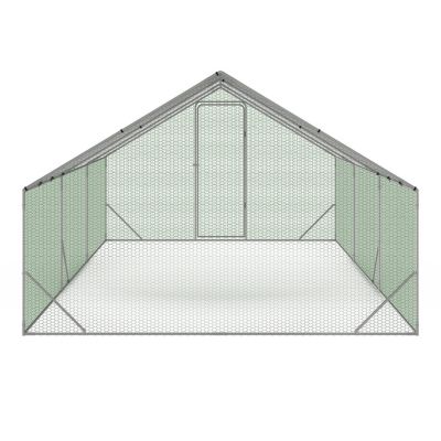 Enclos poulailler 18 m² parc grillagé 6x3 M acier galvanisé