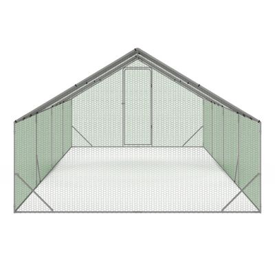 Enclos poulailler 24 m² parc grillagé 8x3 M acier galvanisé