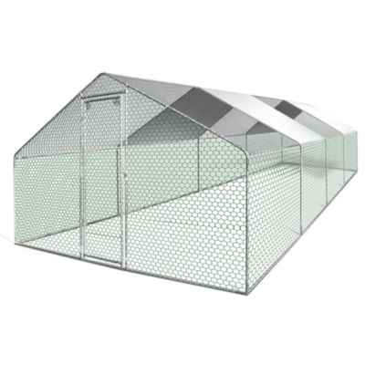 Enclos poulailler - 24 M² - Volière extérieure L.800 x l.300 x H.200 - Parc grillagé