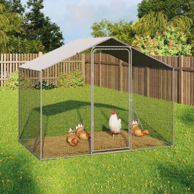 Enclos poulailler 3 m² parc grillagé 2,20x1,4 M acier galvanisé