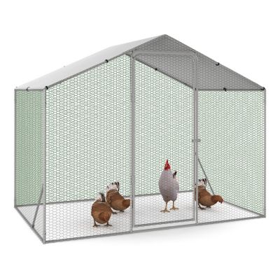 Enclos poulailler 3 m² parc grillagé 2,20x1,4 M acier galvanisé