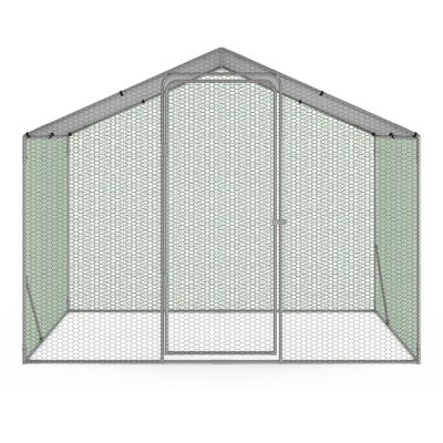 Enclos poulailler 3 m² parc grillagé 2,20x1,4 M acier galvanisé