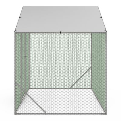 Enclos poulailler 3 m² parc grillagé 2,20x1,4 M acier galvanisé