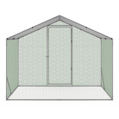 Enclos poulailler 3 m² parc grillagé 2,20x1,4 M acier galvanisé