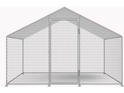 Enclos à poules 6 m² parc grillagé 2 x 3 x 2 M acier galvanisé
