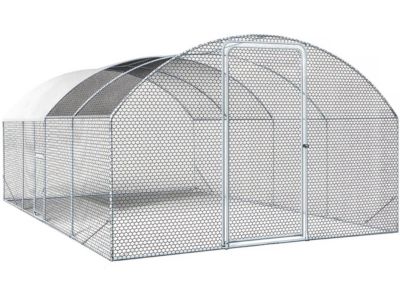 Enclos à poules dôme 15 m² parc grillagé "Cocorico"  5 x 3 m  acier galvanisé