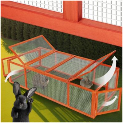 Enclos pour rongeurs en bois marron