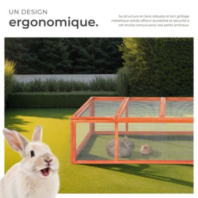 Enclos pour rongeurs en bois marron