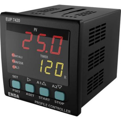 Enda EUP7420-230 régulateur PID universel, entrées Pt100 et thermocouples J K L T S R, 97 x 72 x 72 mm