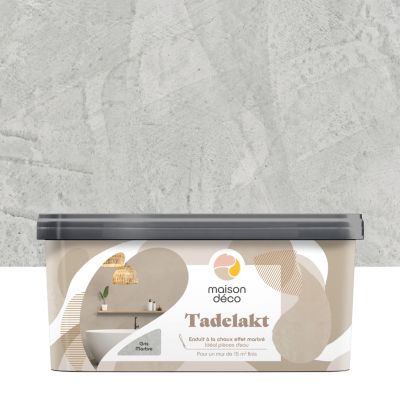 Enduit à la chaux effet marbré Maison Déco Tadelakt gris marbre 5L