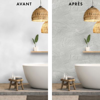 Enduit à la chaux effet marbré Maison Déco Tadelakt gris marbre 5L