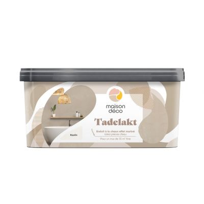 Enduit à la chaux effet marbré Maison Déco Tadelakt Kaolin 5L