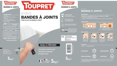 Enduit bande à joint en poudre Toupret 5kg