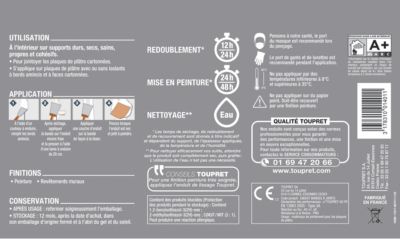 Enduit bande à joint prêt à l'emploi Toupret 25kg
