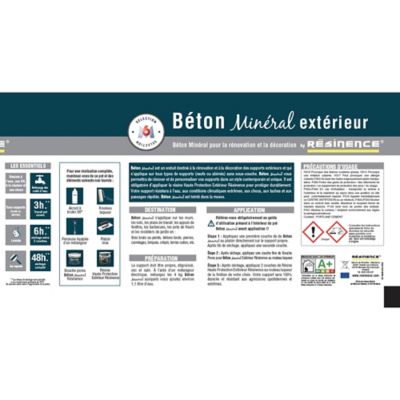 Enduit béton minéral Résine extérieur nce dune mat 4kg