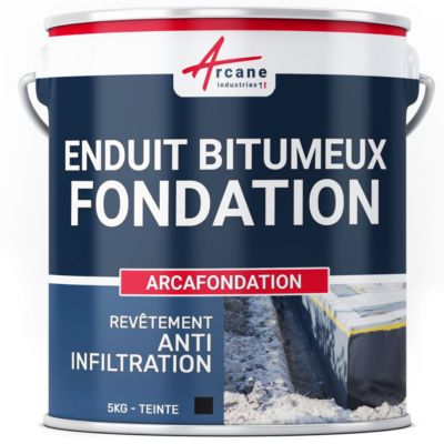Enduit bitumineux pour Fondations Murs enterrés - ARCAFONDATION. Noir - 5 kg - ARCANE INDUSTRIES