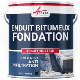 Enduit bitumineux pour Fondations Murs enterrés - ARCAFONDATION. Noir - 5 kg - ARCANE INDUSTRIES