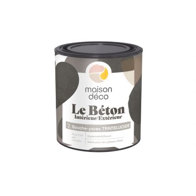 Enduit bouches-pores Le béton intérieur, extérieur Maison déco translucide 0,5L