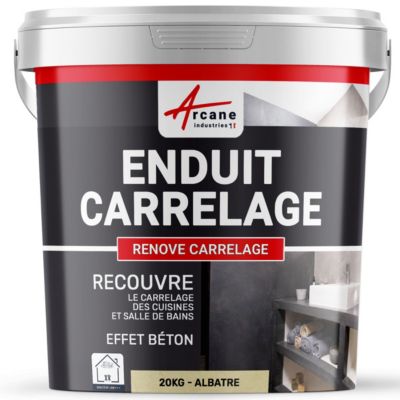 Enduit carrelage pour Mur et Sol - RENOVE CARRELAGE Albatre - 20 kg (environ 13 m²) - ARCANE INDUSTRIES