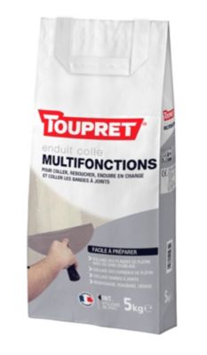 Enduit colle multifonctions en poudre sac 5 Kg Toupret