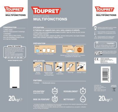 Enduit colle multifonctions Toutpret poudre 20kg