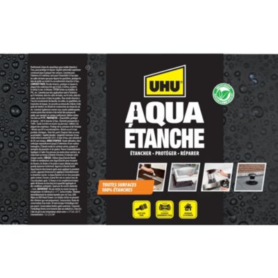 Enduit d'étanchéité noir UHU Aqua étanche pot de 750 ml