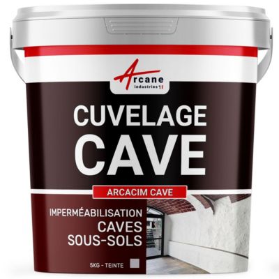 Enduit de cuvelage hydrofuge - Étanchéité cave sous-sol garage / ARCACIM CAVE Gris - 5 kg - ARCANE INDUSTRIES