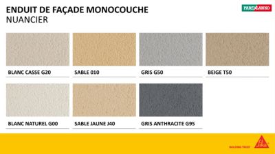 Enduit de façade monocouche beige T50 25kg Parexlanko