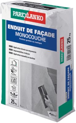 Enduit de façade monocouche beige T50 25kg Parexlanko