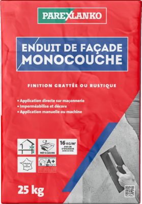 Enduit de façade monocouche beige T50 25kg Parexlanko