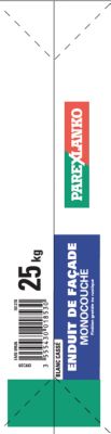 Enduit de façade monocouche blanc cassé G20 25kg Parexlanko