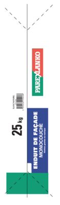 Enduit de façade monocouche blanc naturel G00 25kg Parexlanko