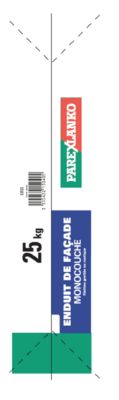 Enduit de façade monocouche gris G50 25kg Parexlanko