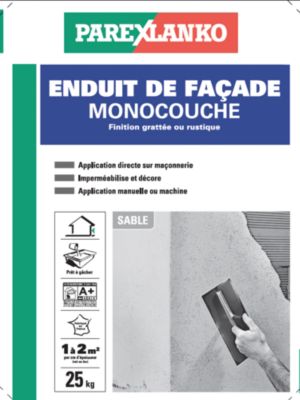 Enduit de façade monocouche sable 010 25kg Parexlanko