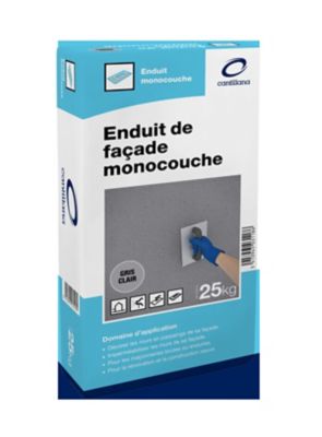 Enduit de façade monocouche - ton gris clair
