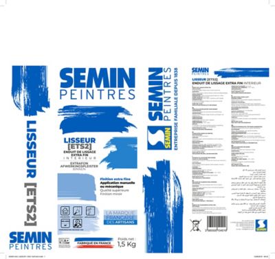 Enduit de finition extra fin Semin lisseur 1,5 kg