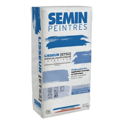Enduit de finition extra fin Semin lisseur 15 kg