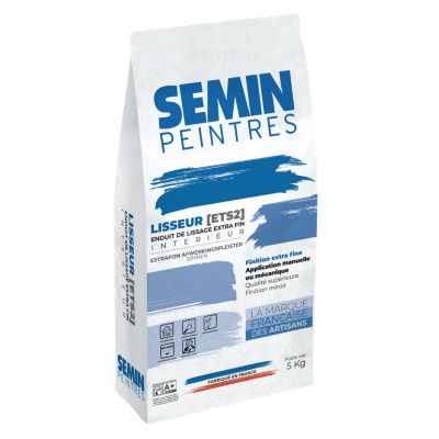 Enduit de finition extra fin Semin lisseur 5 kg